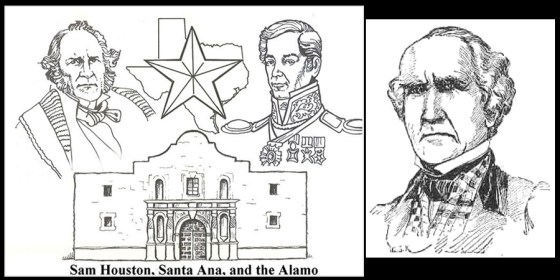 sam houston coloring pages 2