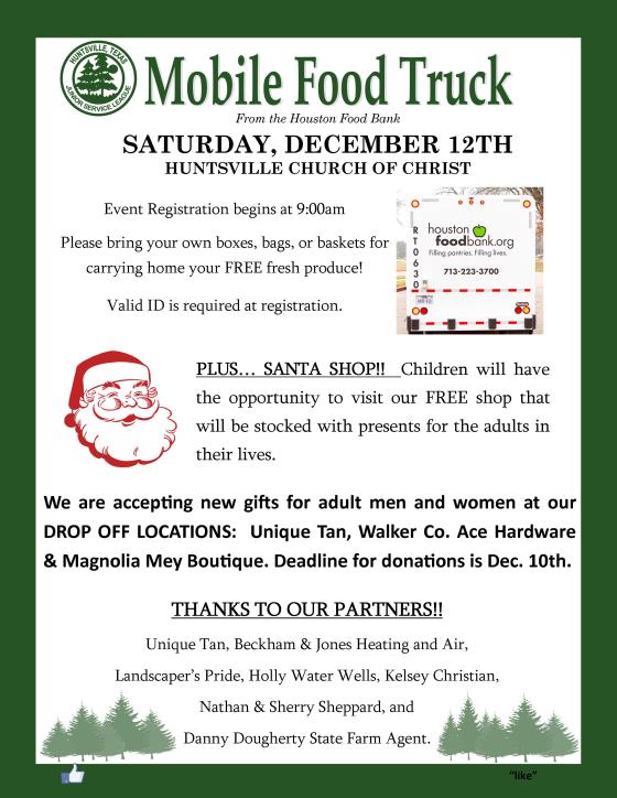 Food Truck and Santa Shop